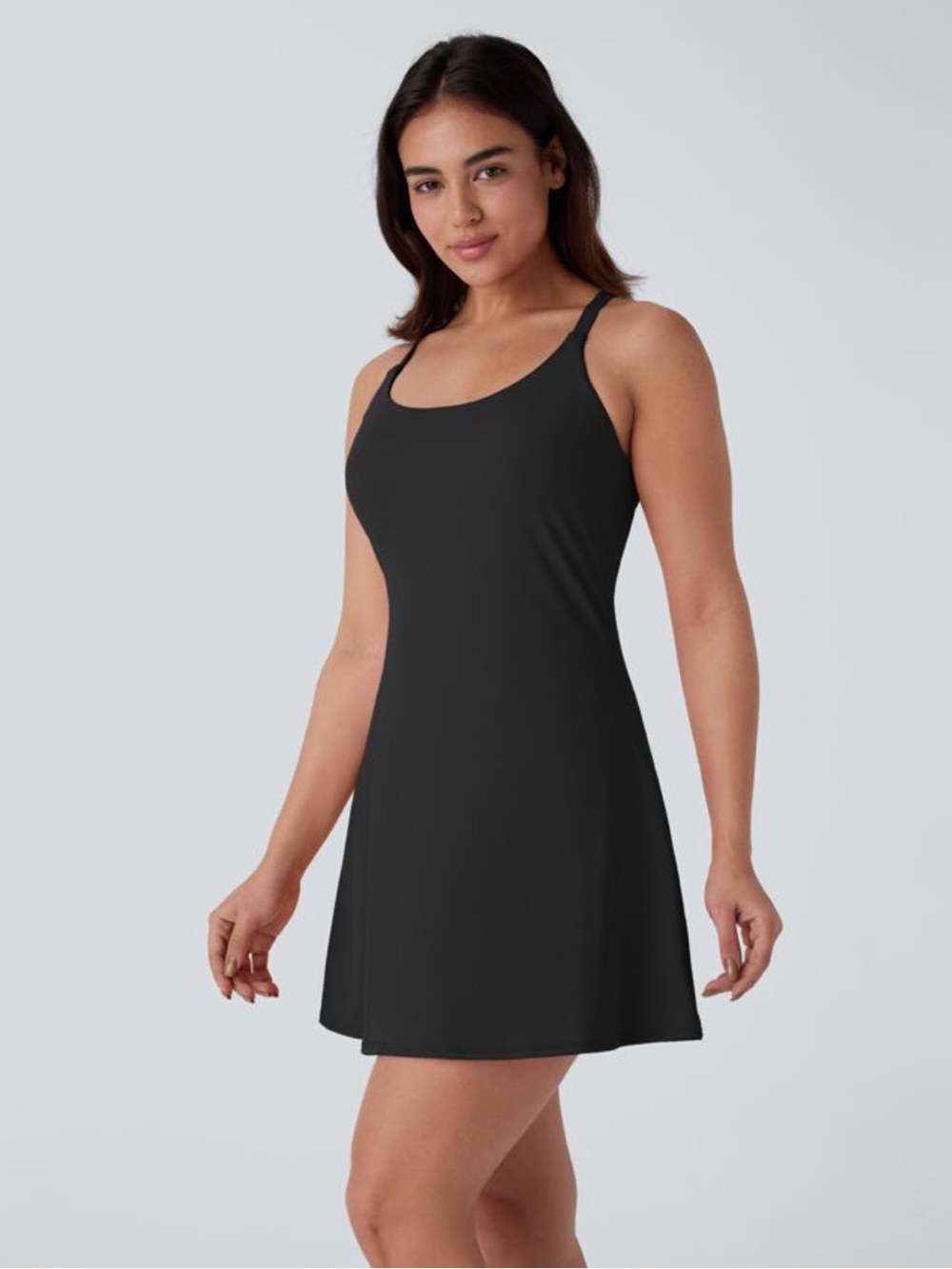 NWOT SoftlyZero Plush Dance Active Easy Peezy Dress with removable cups - Picture 3 of 7
